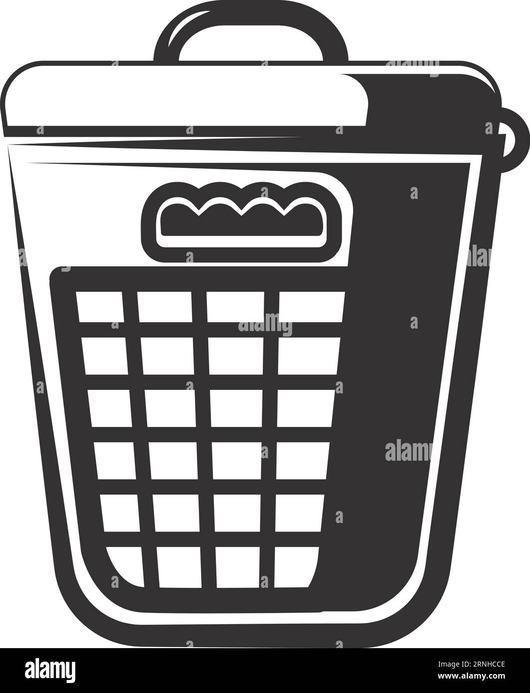 Panier à linge logo noir. Symbole vêtements sales Illustration de Vecteur