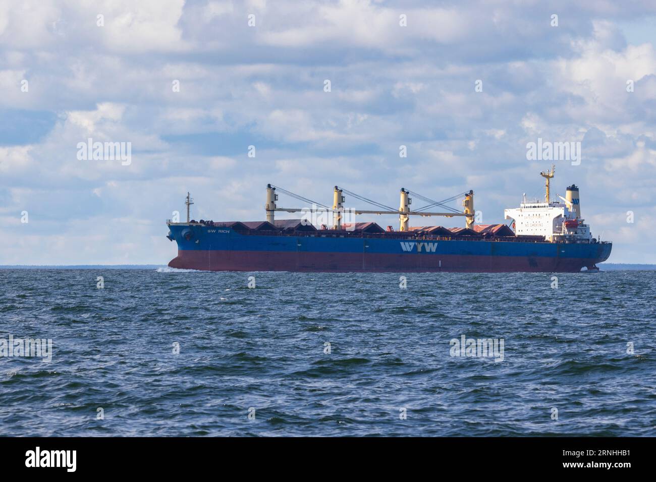 Cargo dans la mer Baltique Banque D'Images