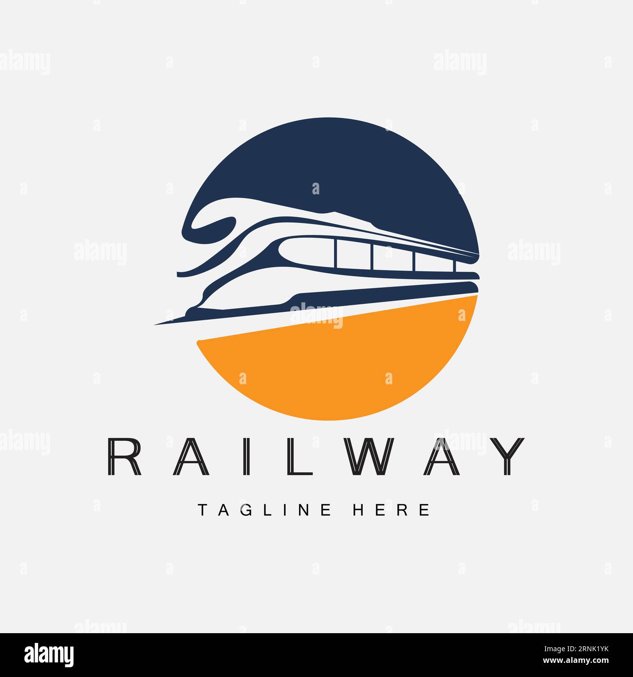 Design du logo train. Vecteur de voie de train rapide, illustration de véhicule de transport rapide Illustration de Vecteur