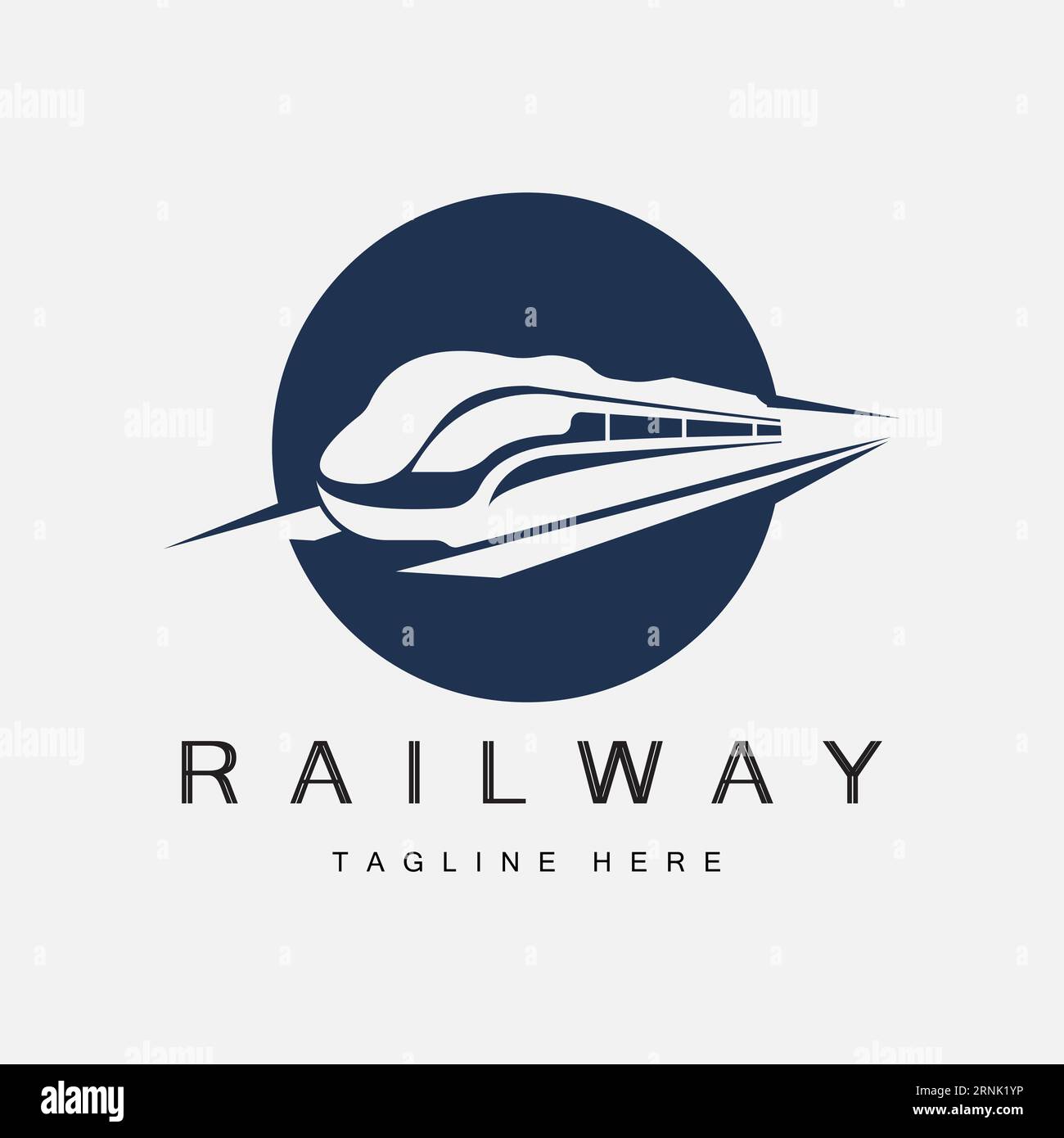 Design du logo train. Vecteur de voie de train rapide, illustration de véhicule de transport rapide Illustration de Vecteur