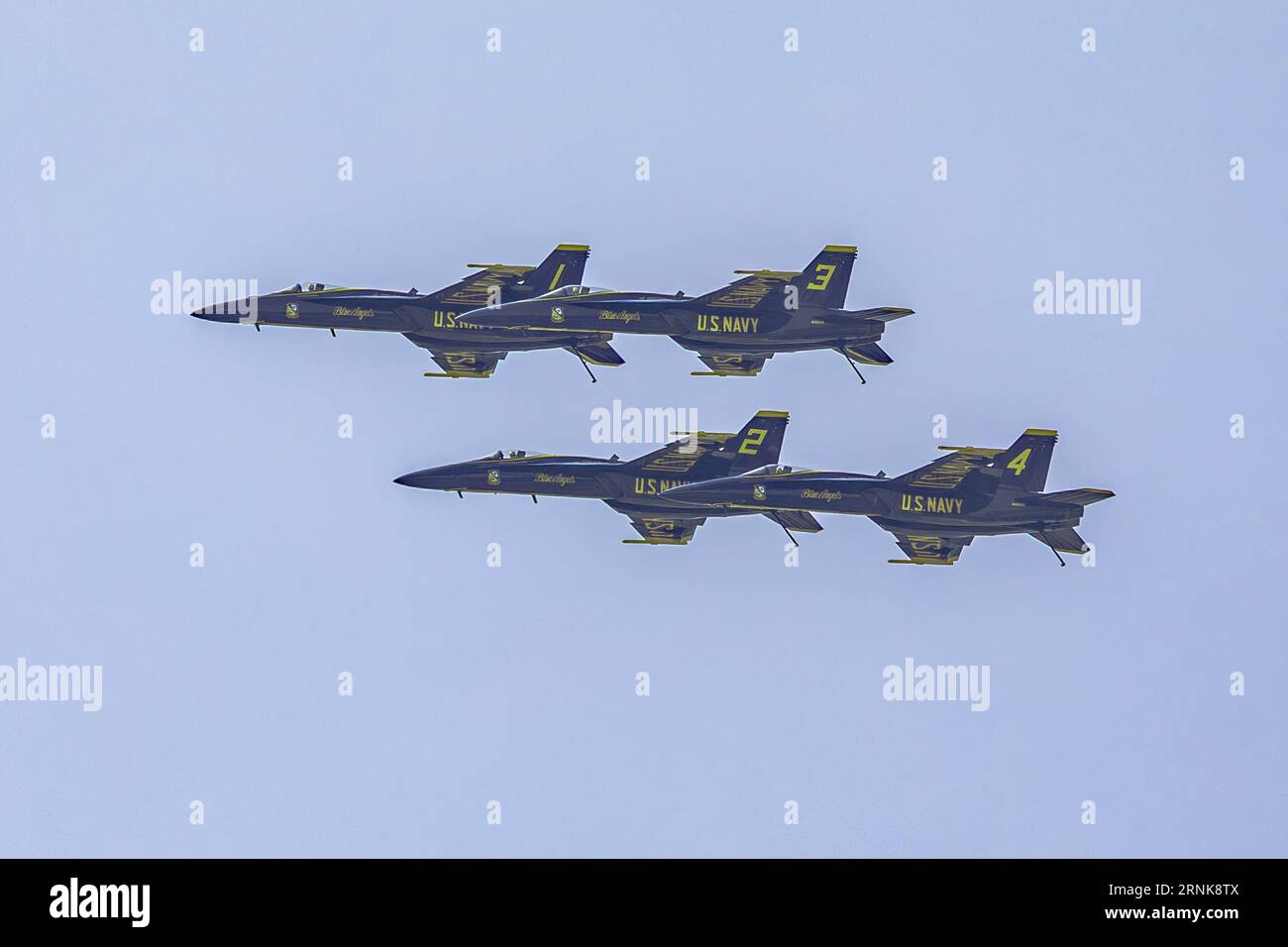 Toronto (Canada), 1 septembre 2023. Les membres des Blue Angels de la marine américaine s'entraînent à piloter leurs F/A-18 Super Hornets avant le salon aérien international du Canada. Colin N. Perkel/Alamy Live News Banque D'Images
