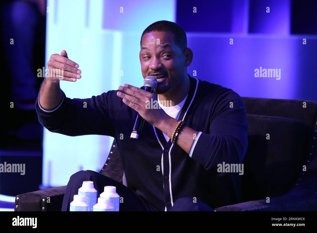 31 août 2023, Mexico, Mexique : l'acteur américain Will Smith lors de son discours dans le cadre de Mexico. , . Par Telmex Foundation à l'Auditorium National. Le 31 août 2023 à Mexico, Mexique. (Photo Ismael Rosas/ crédit : EYEPIX Group/Alamy Live News Banque D'Images