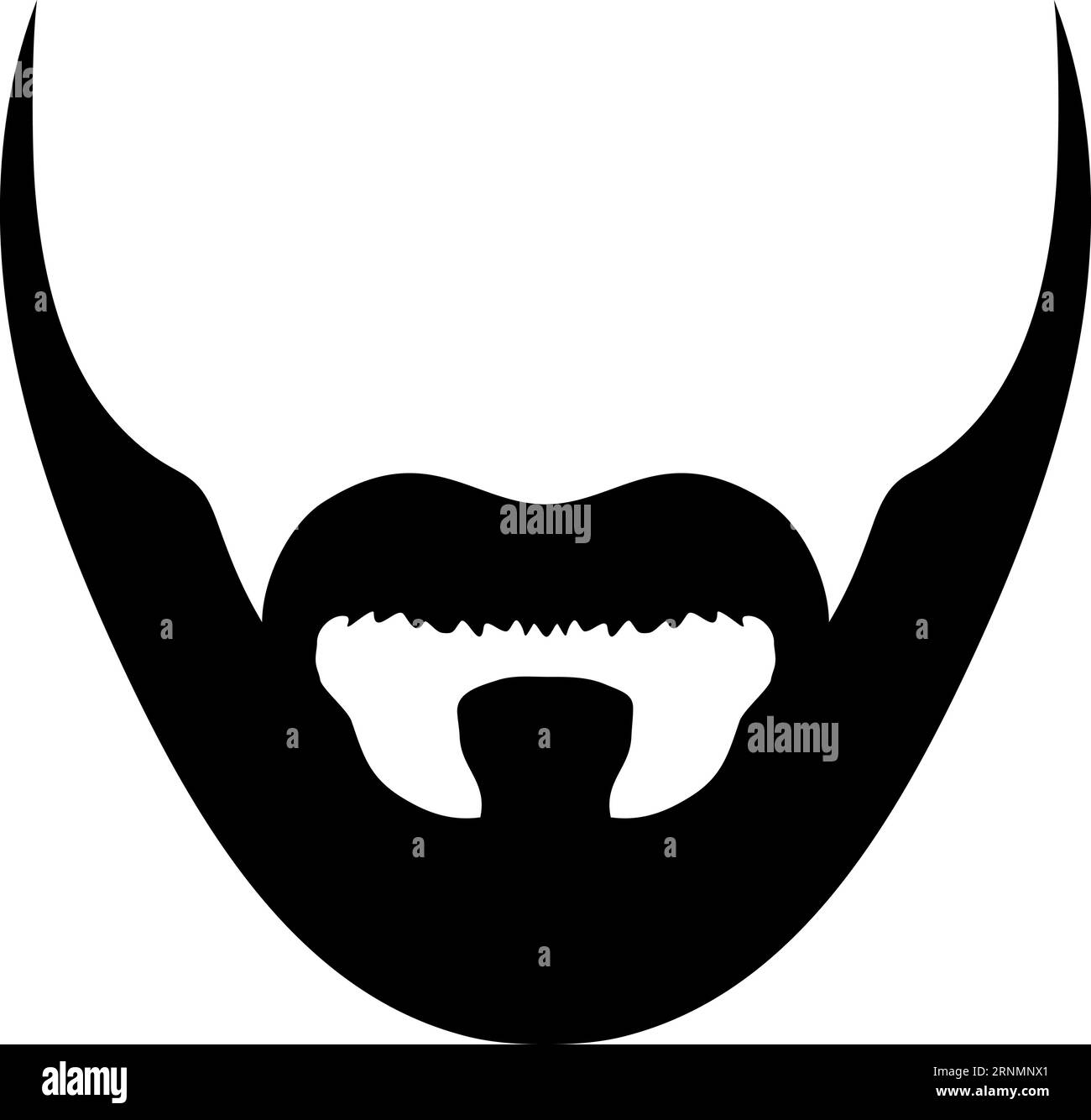 Icône barbe et moustaches. Poils noirs du visage masculin Illustration de Vecteur