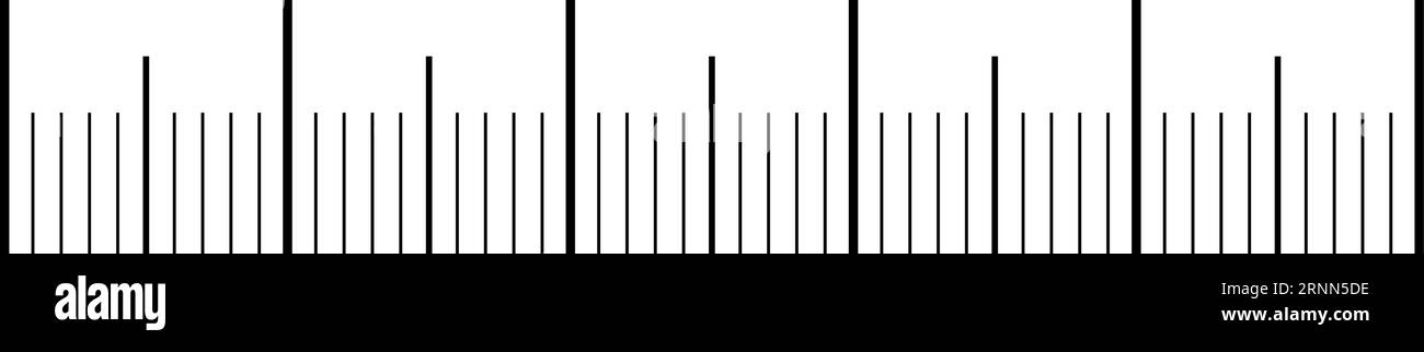 Mètre analogique à échelle sans couture créant règle, thermomètre, mètre Illustration de Vecteur