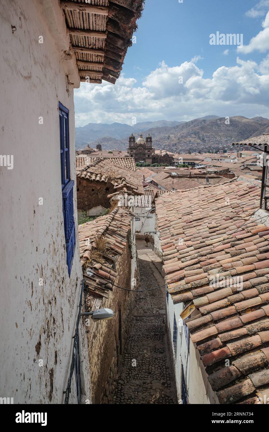 Cusco, Pérou - 5 décembre 2022 : vues sur les toits de Cusco Banque D'Images