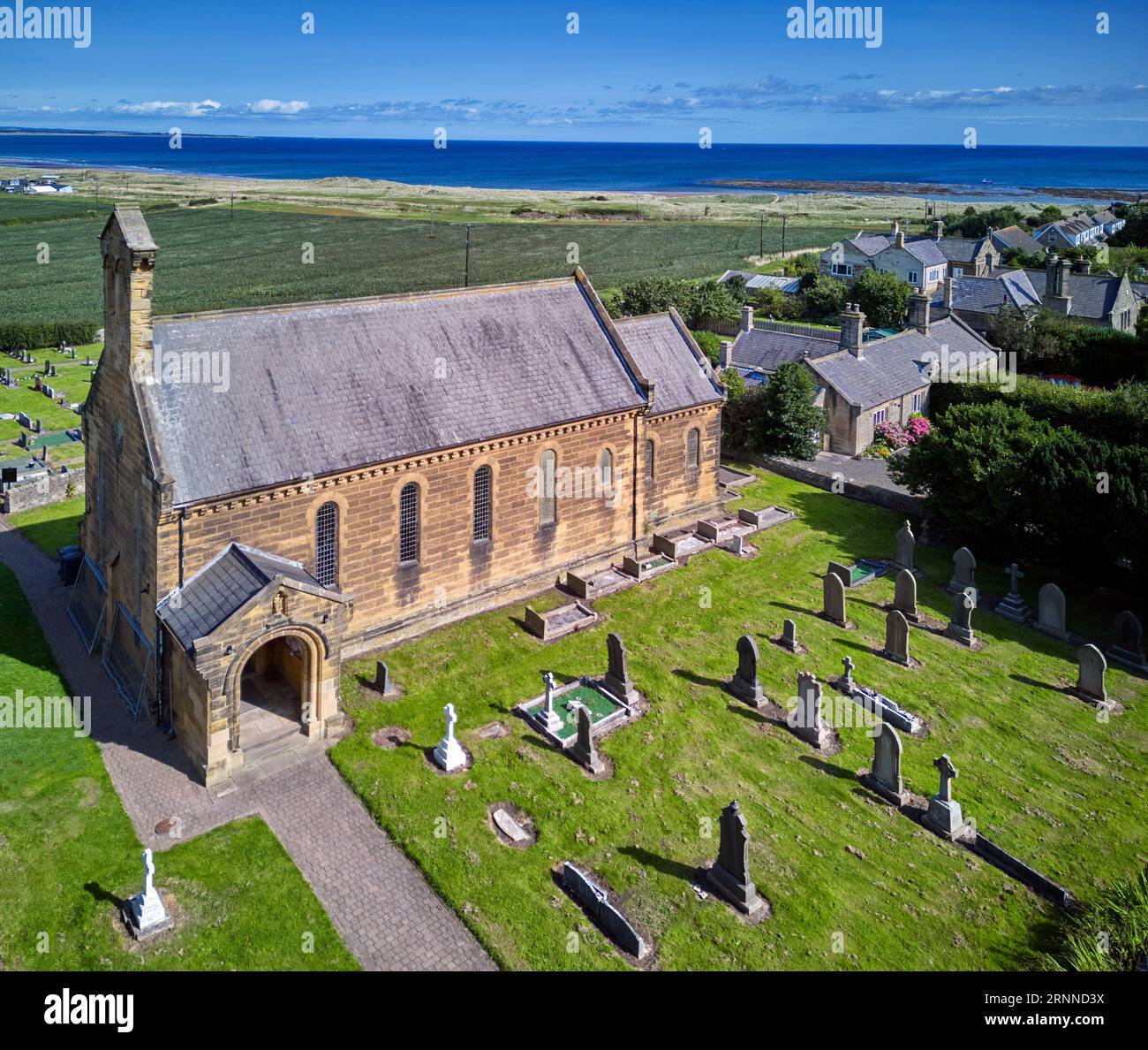 St. Église Bartholomew, Cresswell, Northumberland, Royaume-Uni. Banque D'Images