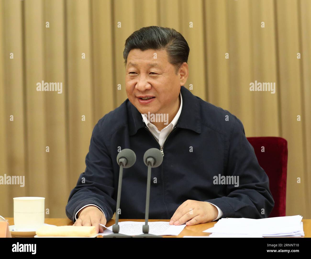 (170727) -- PÉKIN, le 27 juillet 2017 -- le président chinois Xi Jinping, également secrétaire général du comité central du Parti communiste chinois (PCC) et président de la commission militaire centrale, s'adresse à la séance d'ouverture d'un atelier à Pékin, capitale de la Chine. Un atelier pour les fonctionnaires provinciaux et ministériels a eu lieu du mercredi au jeudi en préparation du 19e Congrès national du CPC. (clq) CHINA-BEIJING-XI JINPING-WORKSHOP(CN) MaxZhancheng PUBLICATIONxNOTxINxCHN Beijing juillet 27 2017 le président chinois Xi Jinping ainsi secrétaire général du Parti communiste de C. Banque D'Images