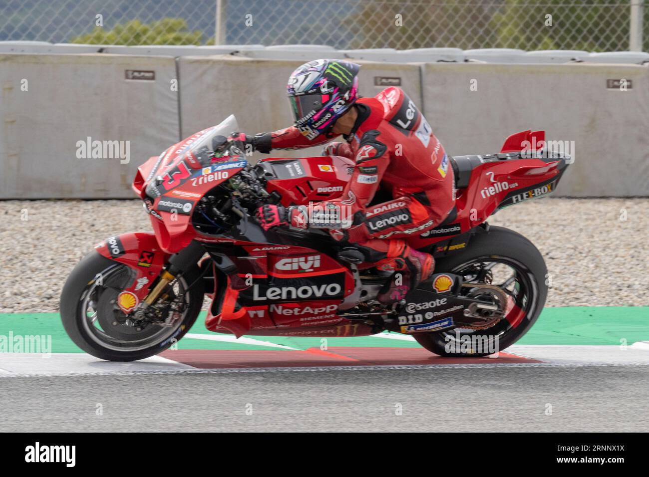 Barcelone, Espagne. 02 septembre 2023. 23 Enea Bastianini Ducati Lenovo Team lors de la qualification MotoGP Gran Premi Monster Energy de Catalunya samedi, 1-2-3 septembre 2023, au circuit de Barcelona-Catalunya à Barcelone, Espagne. Crédit : Agence photo indépendante/Alamy Live News Banque D'Images