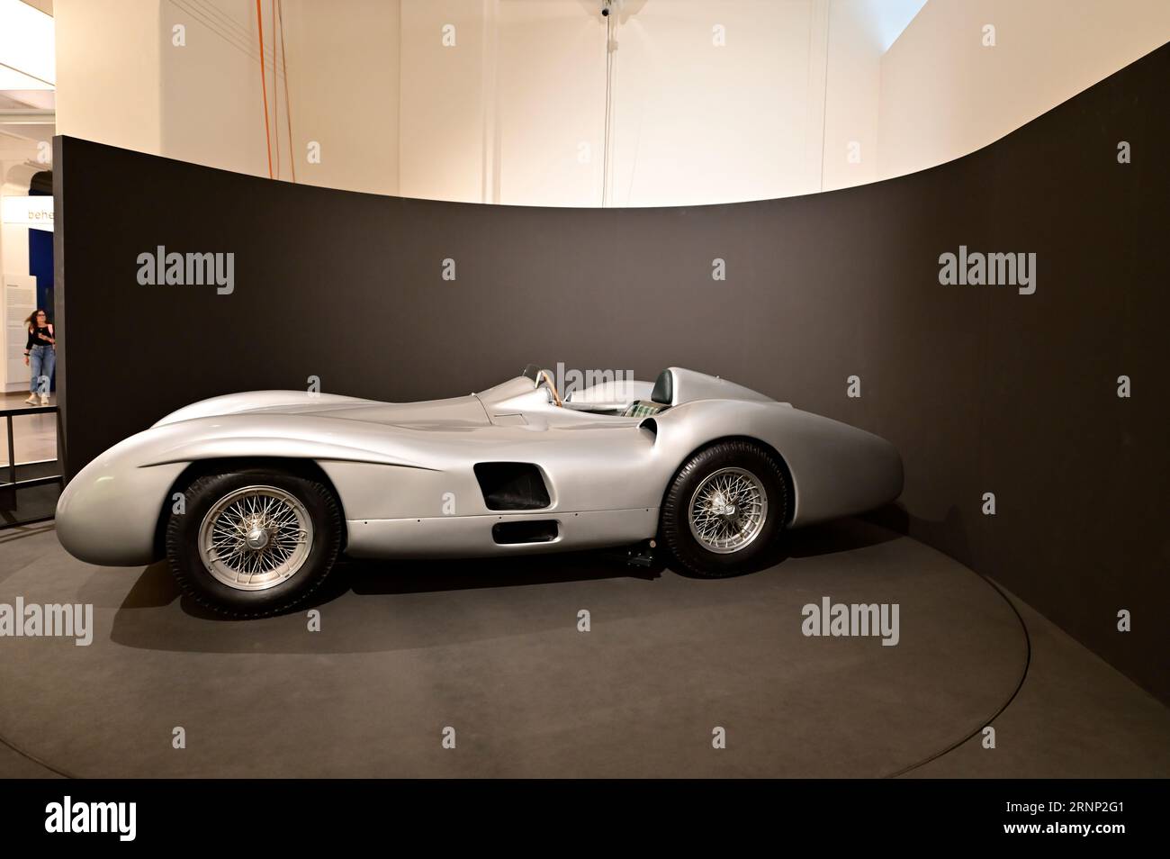 Vienne, Autriche. Musée technique de Vienne. Mercedes-Benz W 196 Silver Arrow, voiture de course de Formule 1 des saisons 1954 et 1955 Banque D'Images
