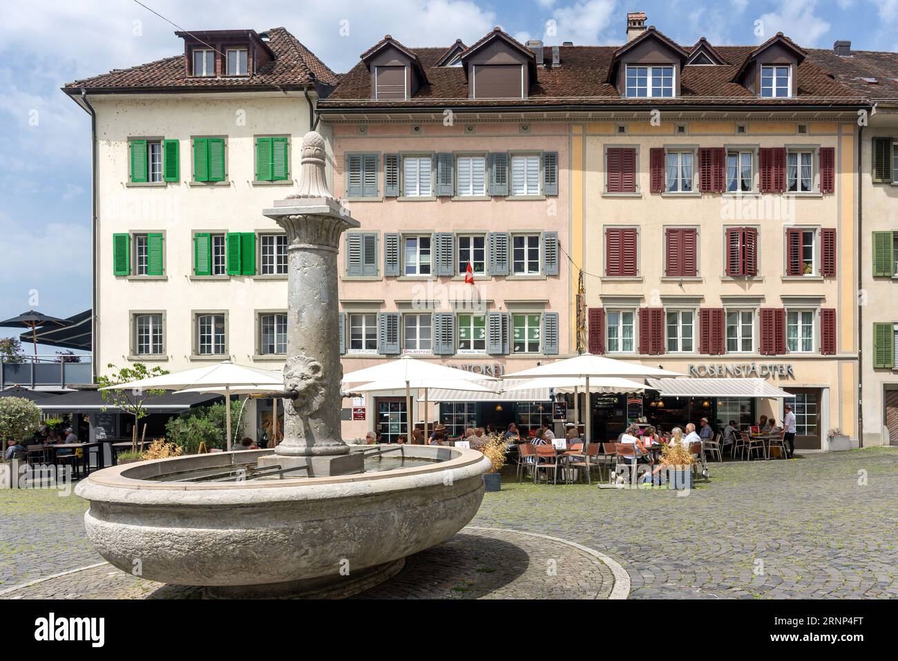 Fischmarktplatz, Rapperswil-Jona, Canton de St. Gallen, Suisse Banque D'Images
