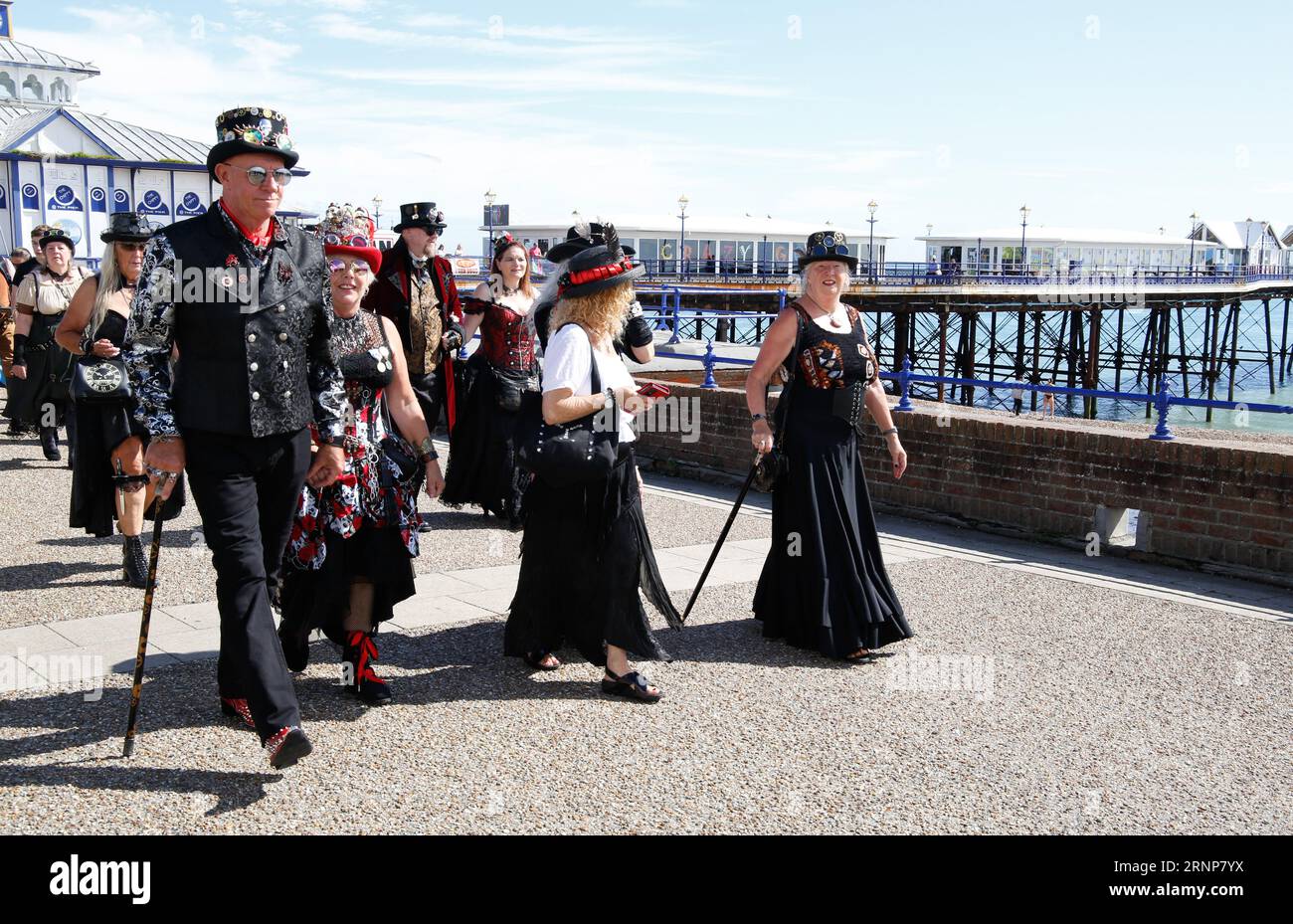 Eastbourne, East Sussex Royaume-Uni. 2 septembre 2023. Les Steampunks descendent sur Eastbourne pour le Eastbourne Steampunk Festival qui se déroule le week-end. Crédit : Carolyn Jenkins/Alamy Live News Banque D'Images