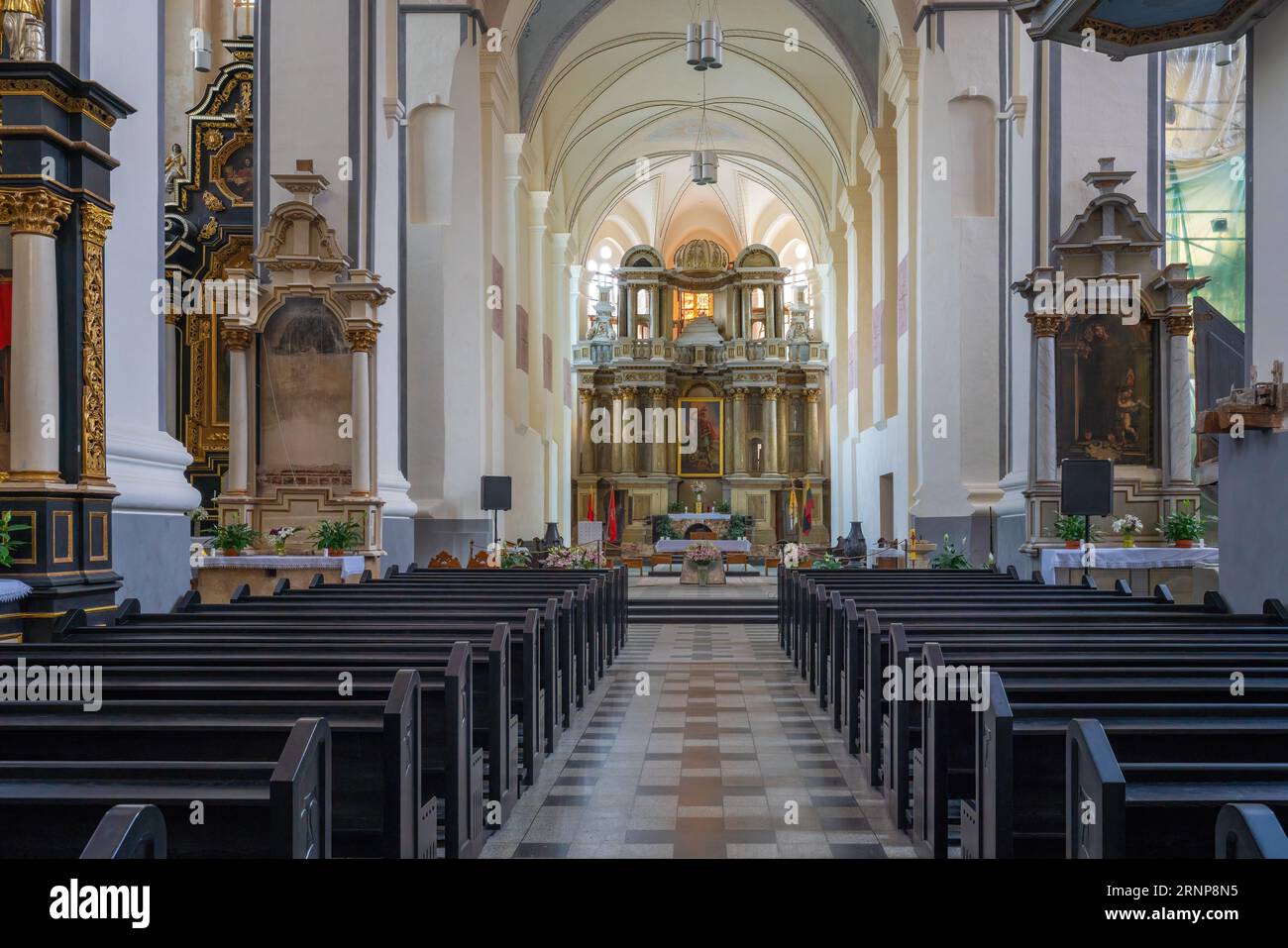 Église de St. George le Martyr intérieur - Kaunas, Lituanie Banque D'Images
