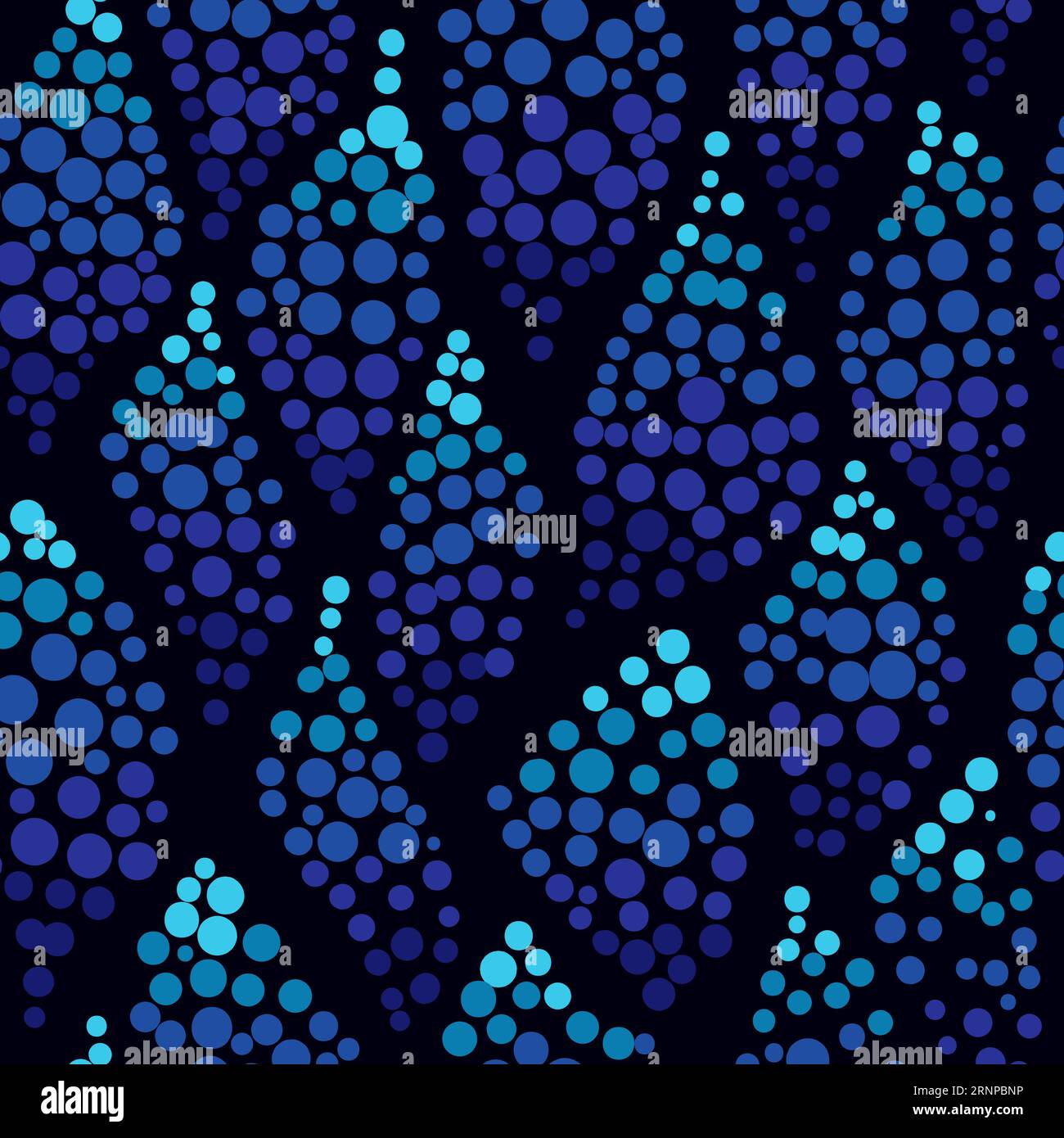 Arrière-plan de points lumineux. Motif sans couture avec des vagues pointillées sur sombre. Texture à répétition vectorielle dessinée à la main Illustration de Vecteur