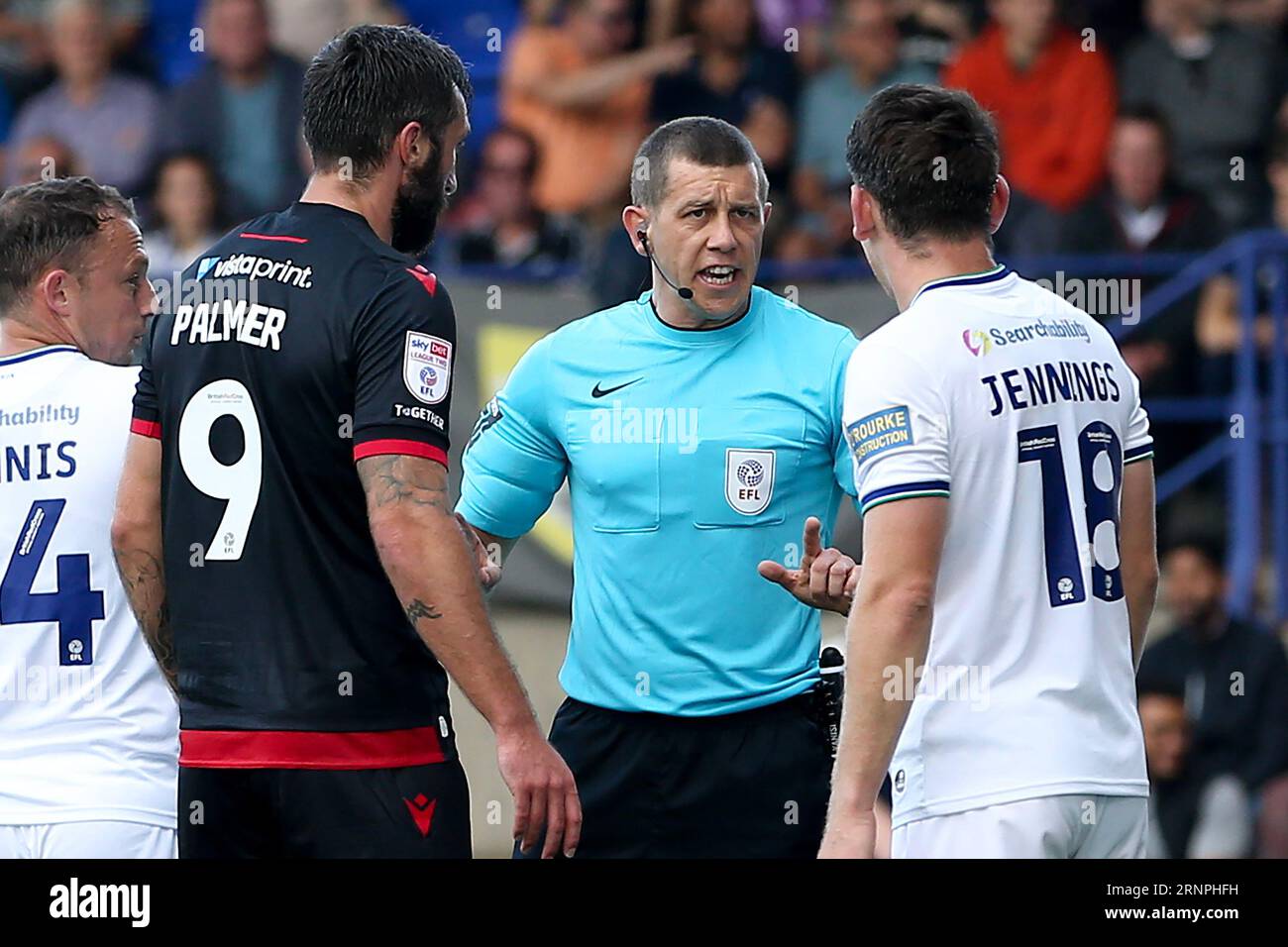 Birkenhead, Royaume-Uni. 02 septembre 2023. EFL Skybet football League Two Match, Tranmere Rovers v Wrexham à Prenton Park, Birkenhead, Wirral le samedi 2 septembre 2023. Cette image ne peut être utilisée qu'à des fins éditoriales. Usage éditorial uniquement, .pic par Chris Stading/ crédit : Andrew Orchard photographie sportive/Alamy Live News Banque D'Images