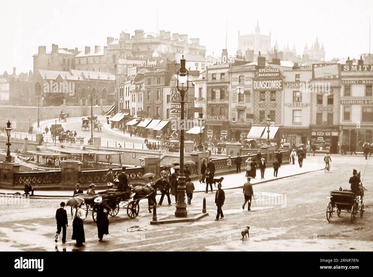 St. Augustine's Bridge, Bristol, époque victorienne Banque D'Images