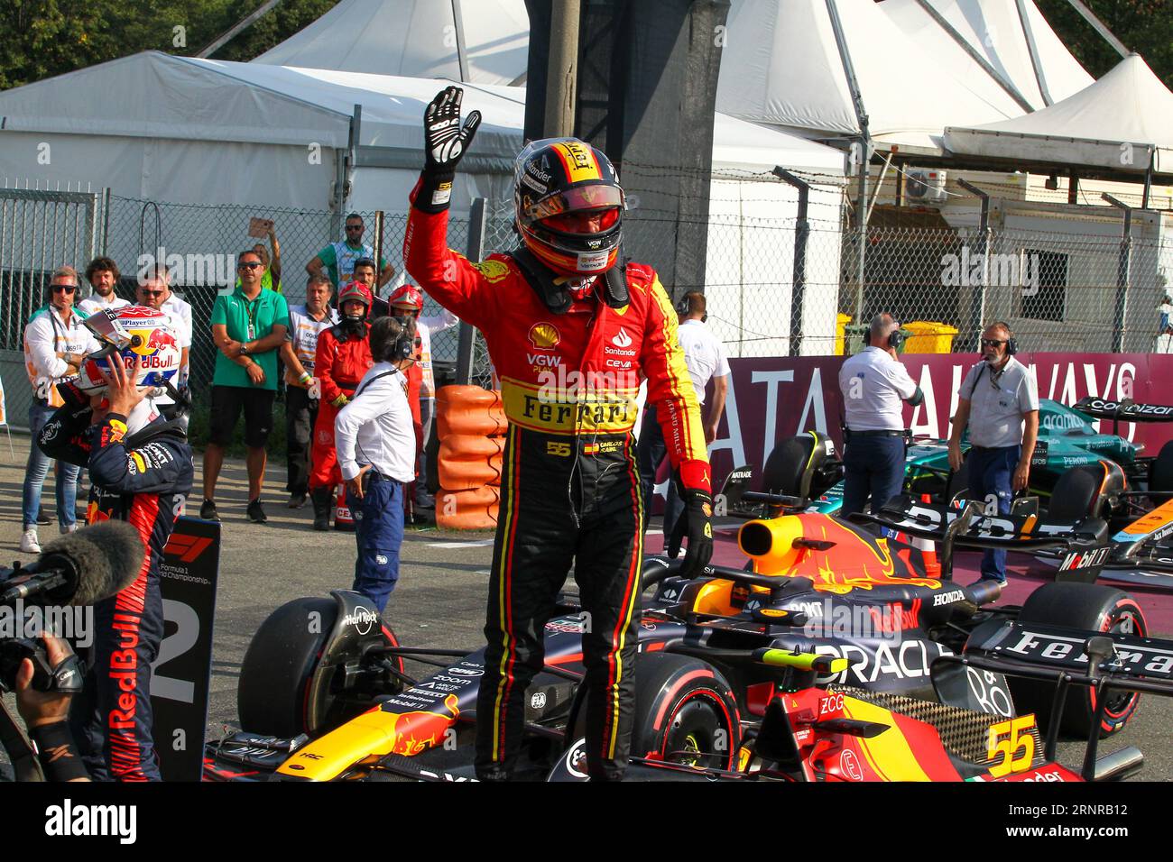 Carlos Sainz (SPA) Ferrari SF-23 lors des qualifications le samedi 2 septembre 2023 FORMULE 1 PIRELLI GRAN PREMIO d’ITALIA 2023 - du 1 au 3 septembre Monza, MB Banque D'Images