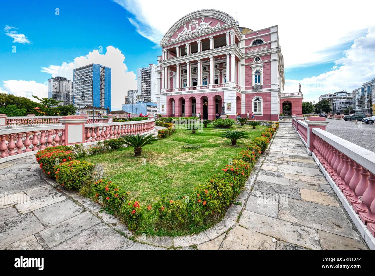 Théâtre Belle Epoque de l'Amazonie, Manaus, État d'Amazonie, Brésil Banque D'Images