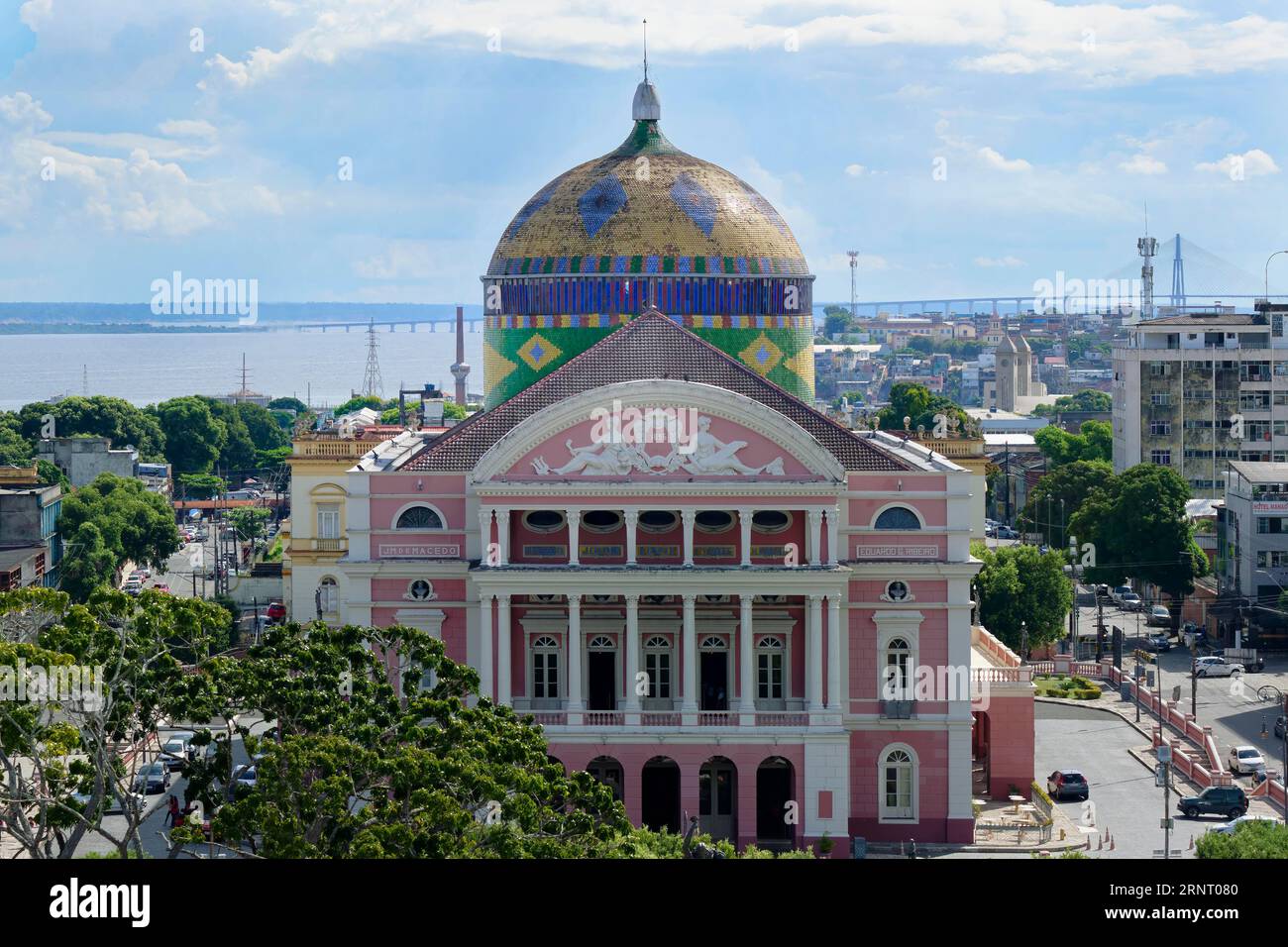 Théâtre Belle Epoque de l'Amazonie, Manaus, État d'Amazonie, Brésil Banque D'Images