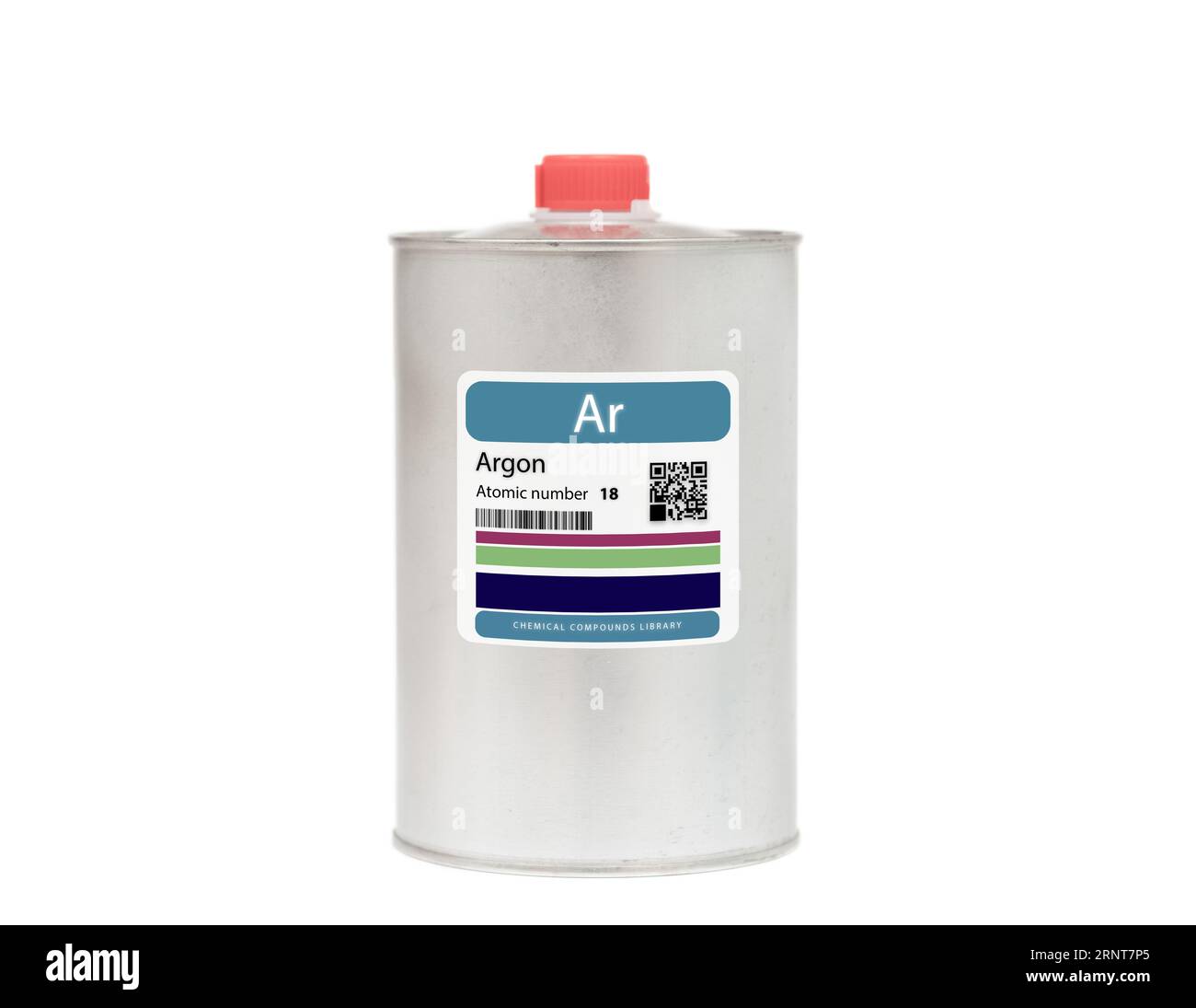 Argon : un gaz noble avec des applications dans l'éclairage, les lasers, et comme gaz de protection dans des environnements contrôlés. Banque D'Images