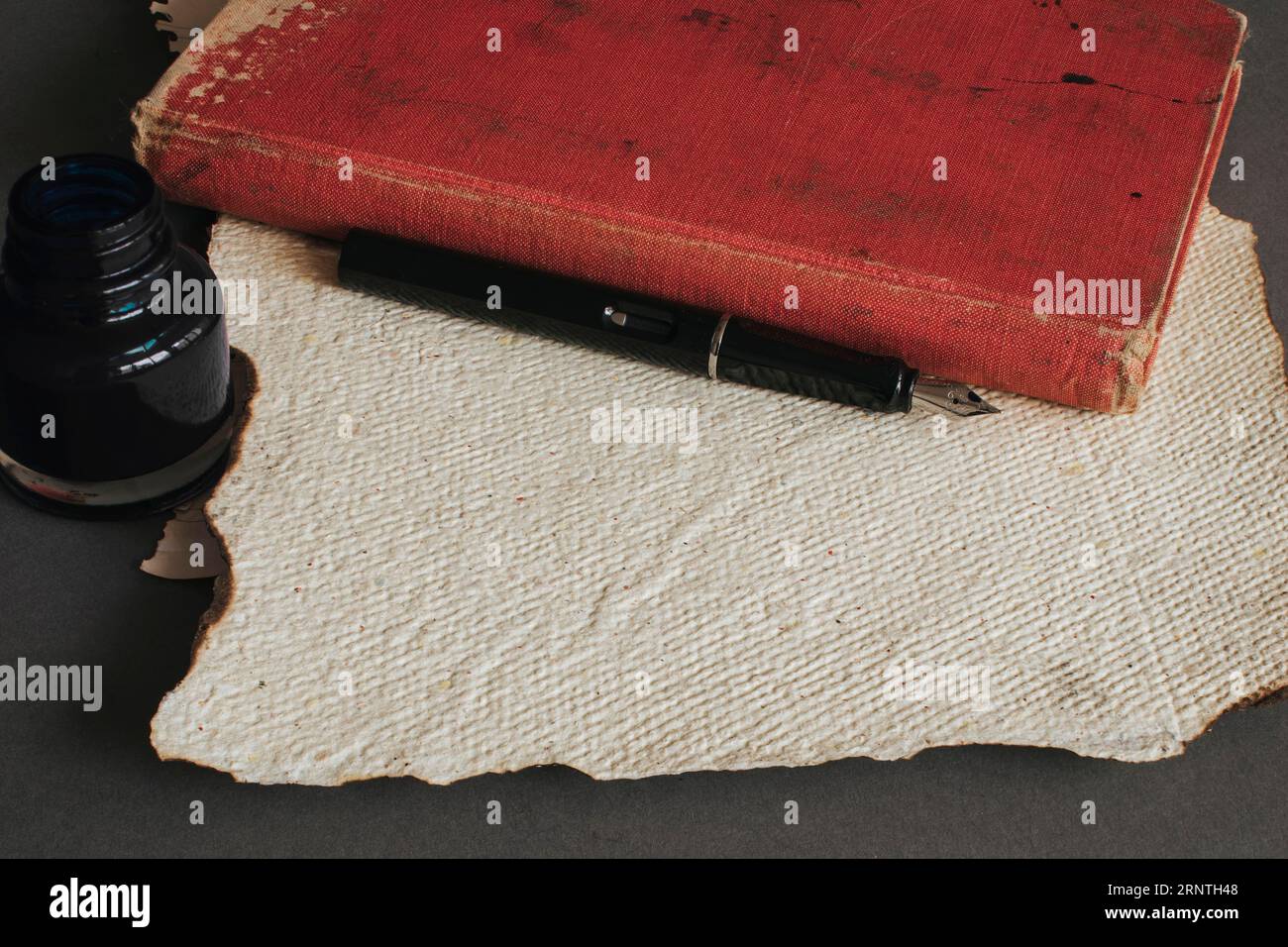 Concept vintage avec papier de livre d'encre Banque D'Images