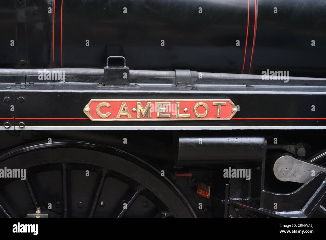 Locomotive à vapeur CAMELOT 73082. BR Standard Class 5 locomotive construite en 1955 et actuellement en service au Bluebell Railway dans le Sussex. Banque D'Images