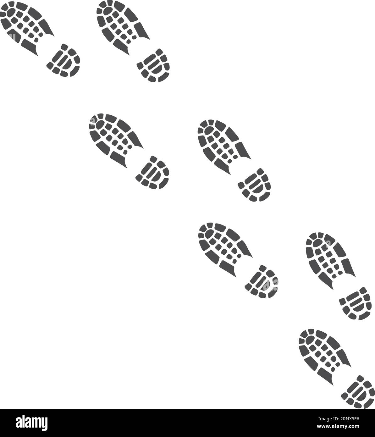 Trace d'empreinte. Marques de pas humain. Trace de marche Illustration de Vecteur