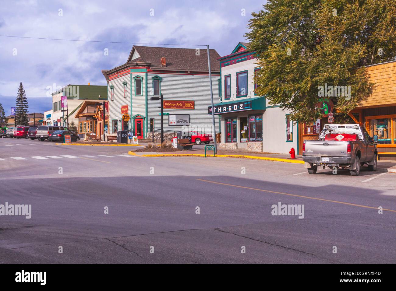 La ville d'Invermere, sur les rives du lac Windermere, dans la vallée de la rivière Kootenay, en Colombie-Britannique, au Canada. Banque D'Images