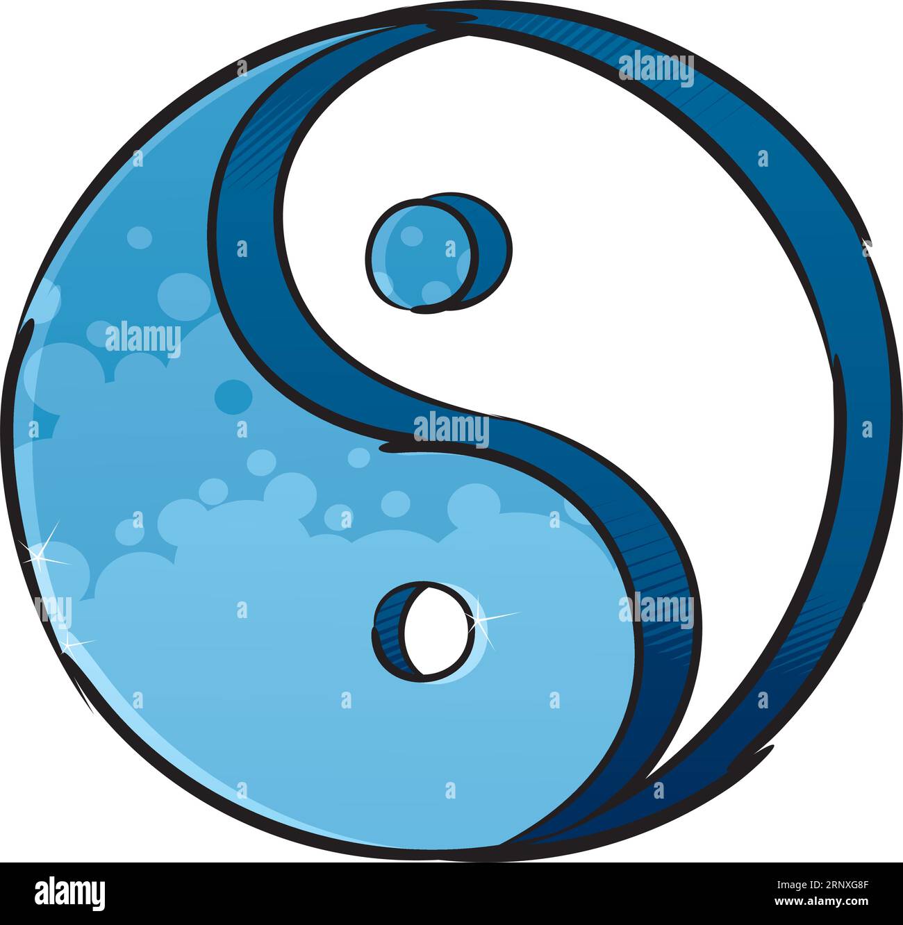 Symbole chinois de l'harmonie créé dans le style graffiti Illustration de Vecteur