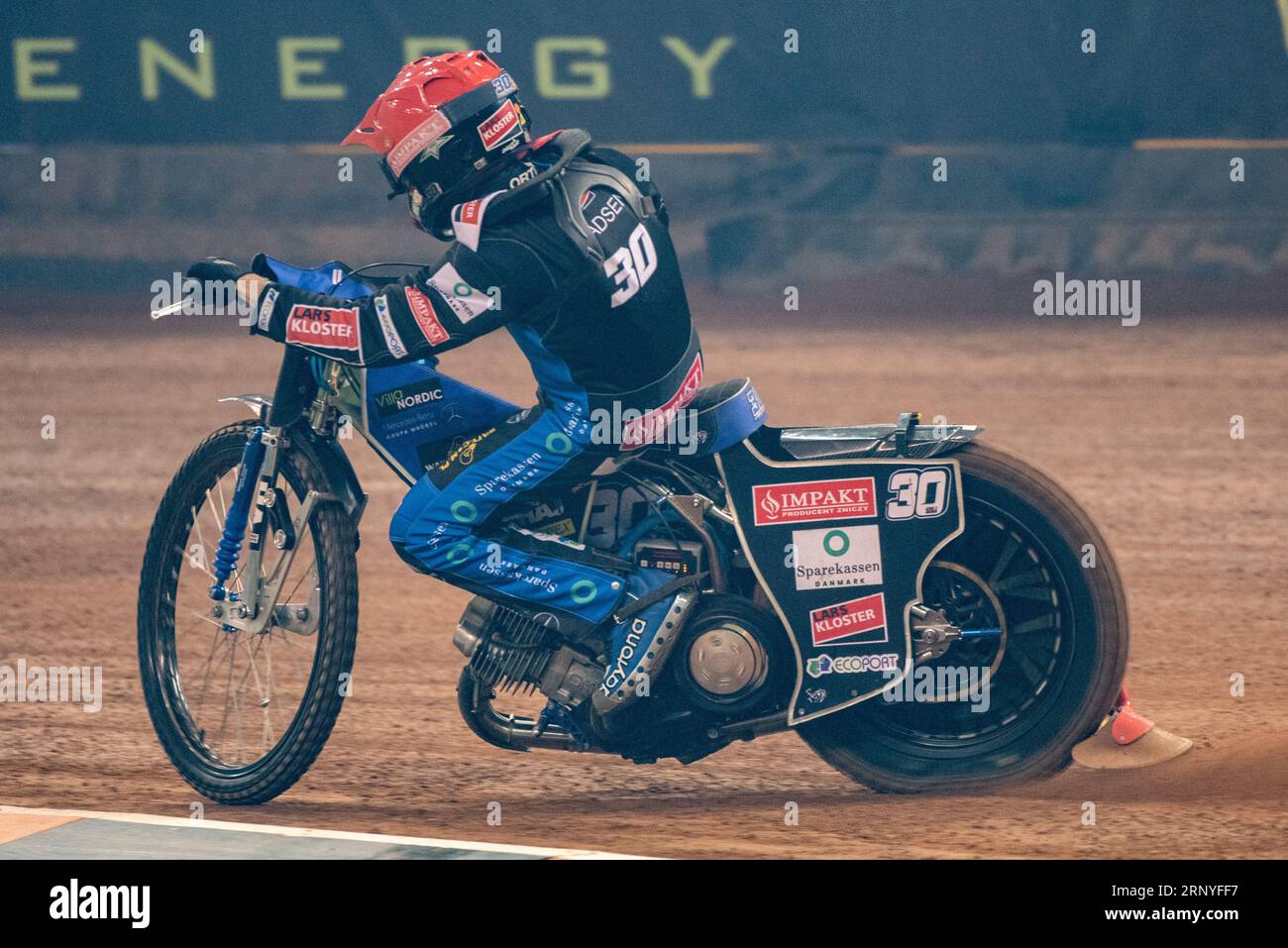 Leon Madsen du Danemark #30 dans Heat 1 lors du Grand Prix FIM Speedway de Grande-Bretagne 2023 au Principality Stadium à Cardiff, pays de Galles, Royaume-Uni le 2 septembre 2023 (photo par Andrew SURMA/ crédit : SIPA USA/Alamy Live News Banque D'Images