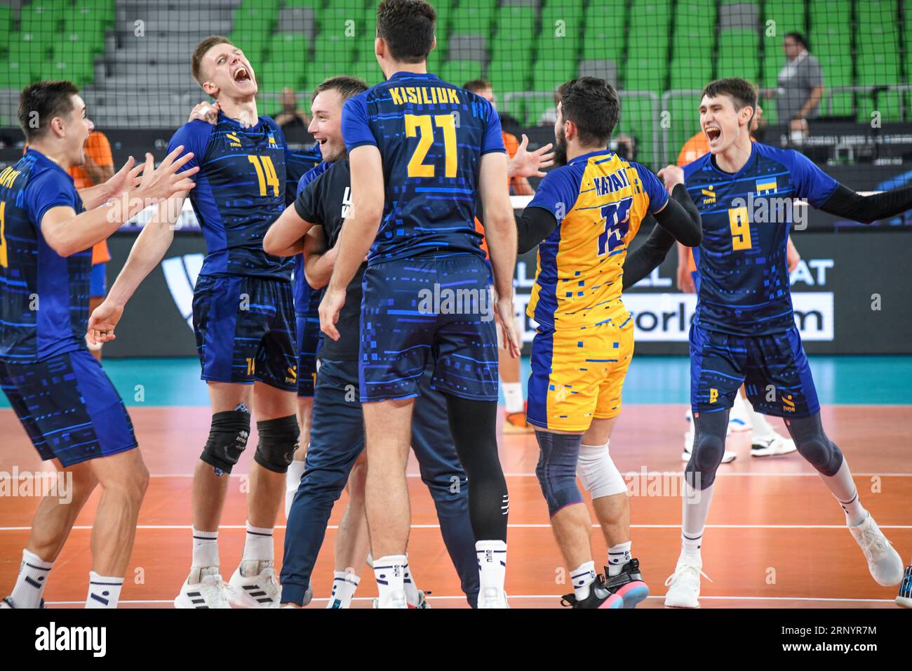 Équipe nationale d'Ukraine de volleyball. Championnat du monde de volleyball 2022. Banque D'Images