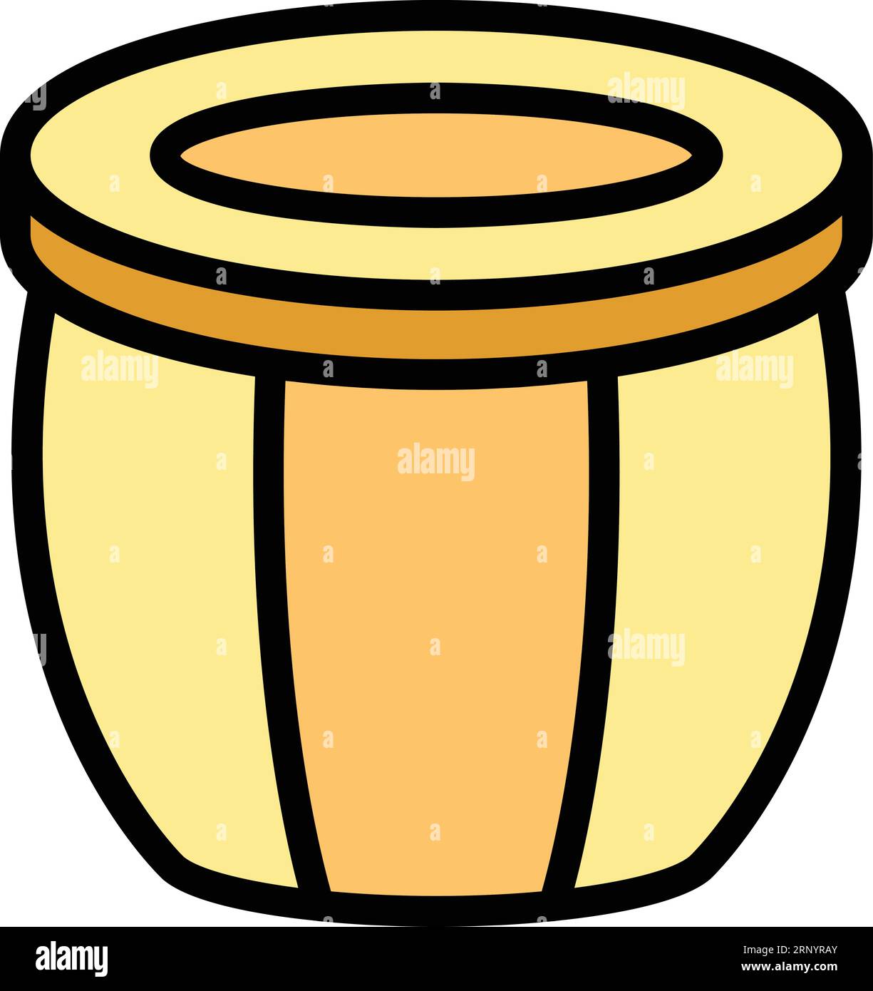 Vecteur de contour d'icône de tambours indiens. Skyline City. Repère ouest de couleur plat Illustration de Vecteur