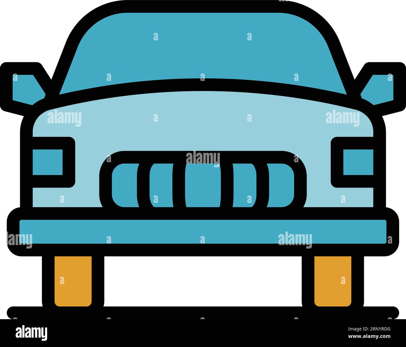 Vecteur de contour d'icône de voiture Kolkata. Architecture indienne. Ville d'affaires couleur plat Illustration de Vecteur