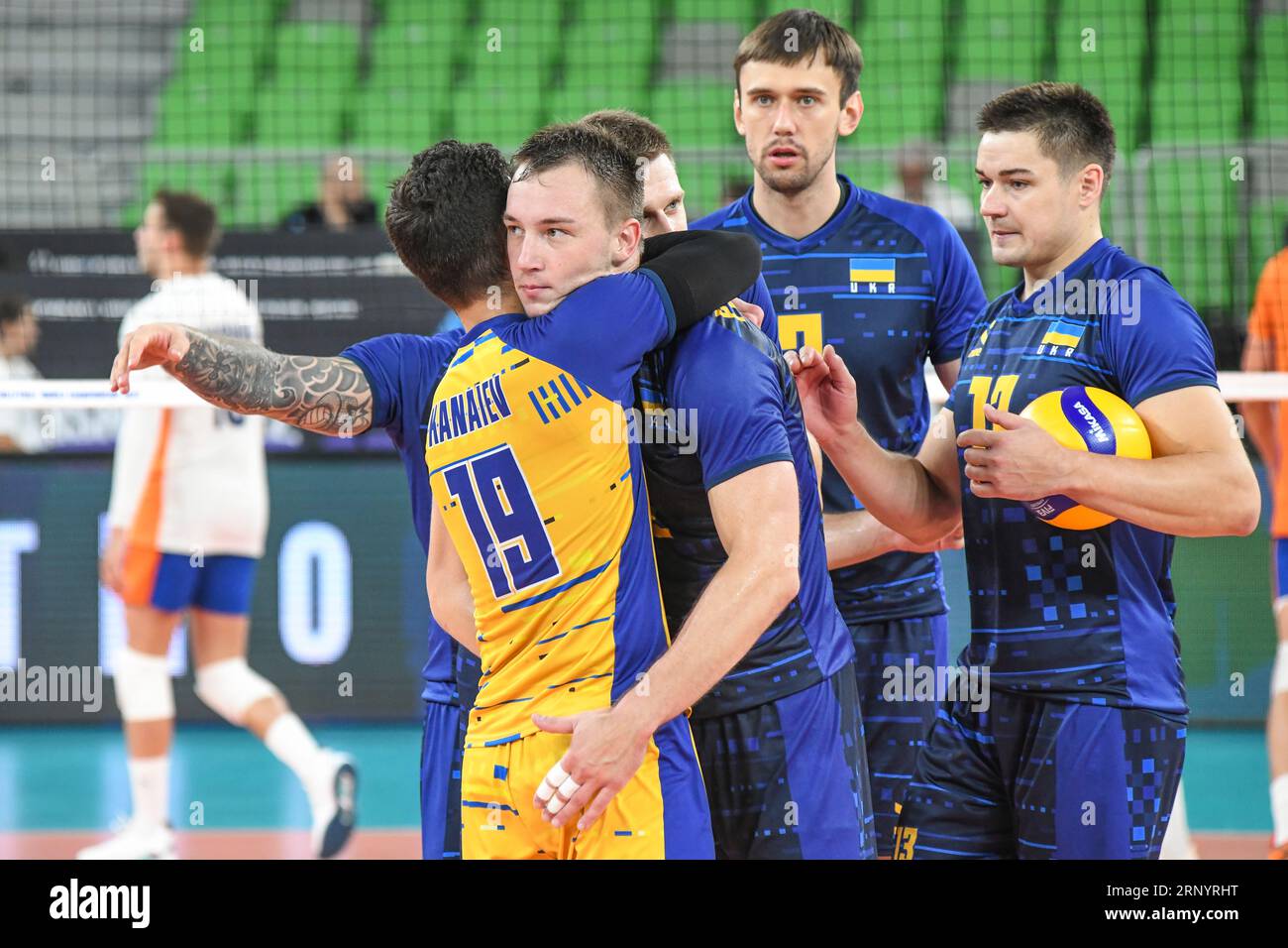 Équipe nationale d'Ukraine de volleyball. Championnat du monde de volleyball 2022. Ronde de 16 Banque D'Images