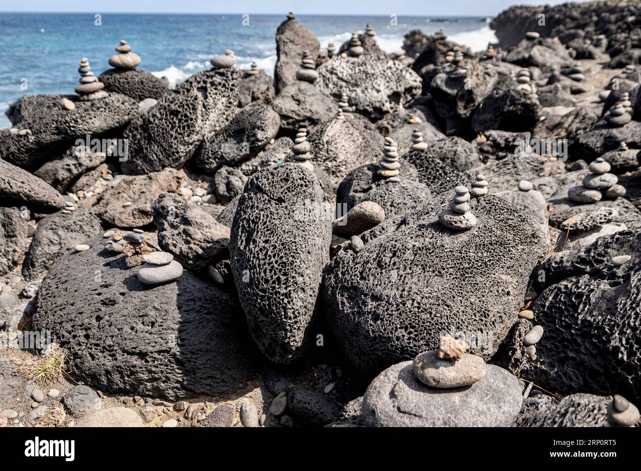 L'île de la Réunion de l'usine de rhum au volcan Banque D'Images