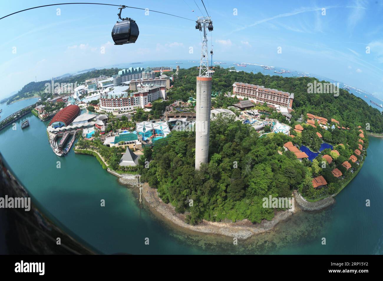 (180611) -- SINGAPOUR, 11 juin 2018 -- la photo prise le 6 juin 2018 montre l'île de Sentosa à Singapour. Le président américain Donald Trump et le haut dirigeant de la République populaire démocratique de Corée (RPDC) Kim Jong un se rencontreront mardi à l hôtel Capella, sur l île de Sentosa à Singapour. ) (YY) SINGAPORE-SENTOSA ISLAND-CAPELLA HOTEL ThenxChihxWey PUBLICATIONxNOTxINxCHN Banque D'Images