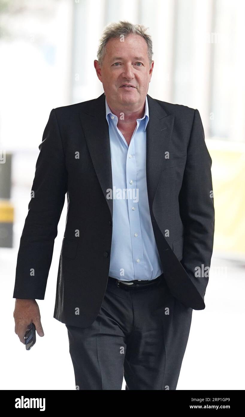 Piers Morgan, arrive à BBC Broadcasting House à Londres, pour apparaître sur le programme d'actualité de BBC One, dimanche avec Laura Kuenssberg. Date de la photo : dimanche 3 septembre 2023. Banque D'Images