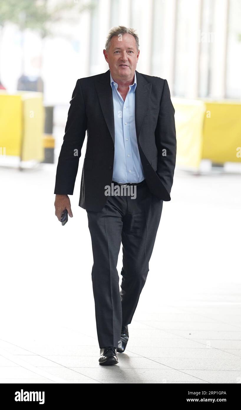 Piers Morgan, arrive à BBC Broadcasting House à Londres, pour apparaître sur le programme d'actualité de BBC One, dimanche avec Laura Kuenssberg. Date de la photo : dimanche 3 septembre 2023. Banque D'Images