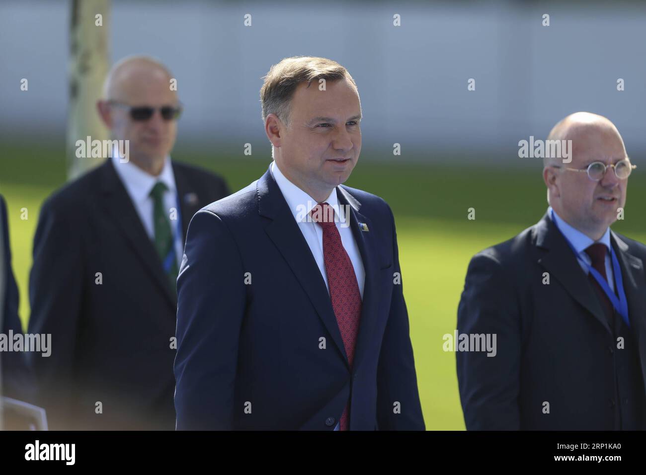 (180711) -- BRUXELLES, le 11 juillet 2018 -- le président polonais Andrzej Duda (C) arrive à un sommet de l'OTAN à Bruxelles, Belgique, le 11 juillet 2018. Les dirigeants de l'OTAN se réunissent à Bruxelles pour une réunion de deux jours. )(yg) SOMMET BELGIQUE-BRUXELLES-OTAN YexPingfan PUBLICATIONxNOTxINxCHN Banque D'Images