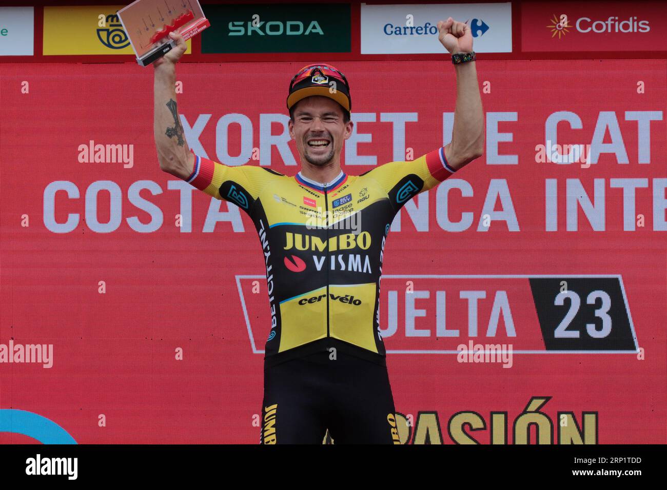 Primoz Roglic Slovénie Jumbo Visma vainqueur d'étape Banque D'Images