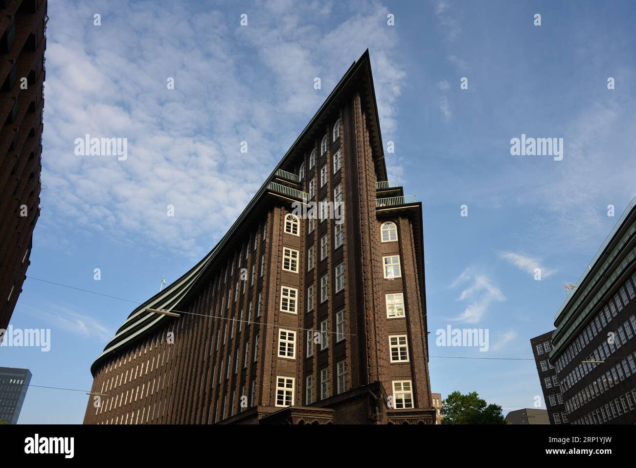 Hambourg, Allemagne - juin 16 2023 : Chilehaus ou House of Chile Brick Expressionism Office Building Exterior. Banque D'Images