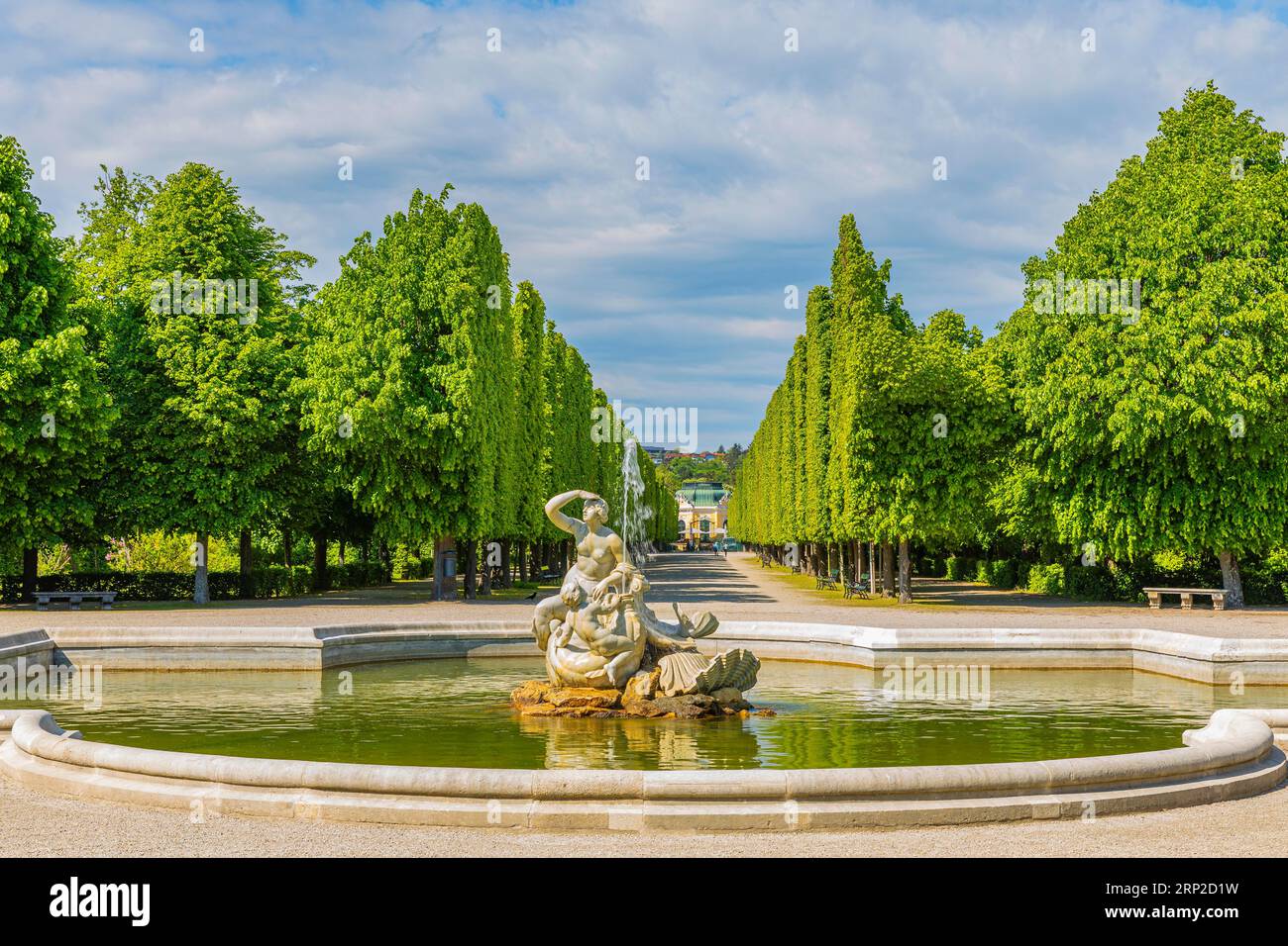 Fontaine dans le parc du palais Schoenbrunn, Vienne, Autriche Banque D'Images