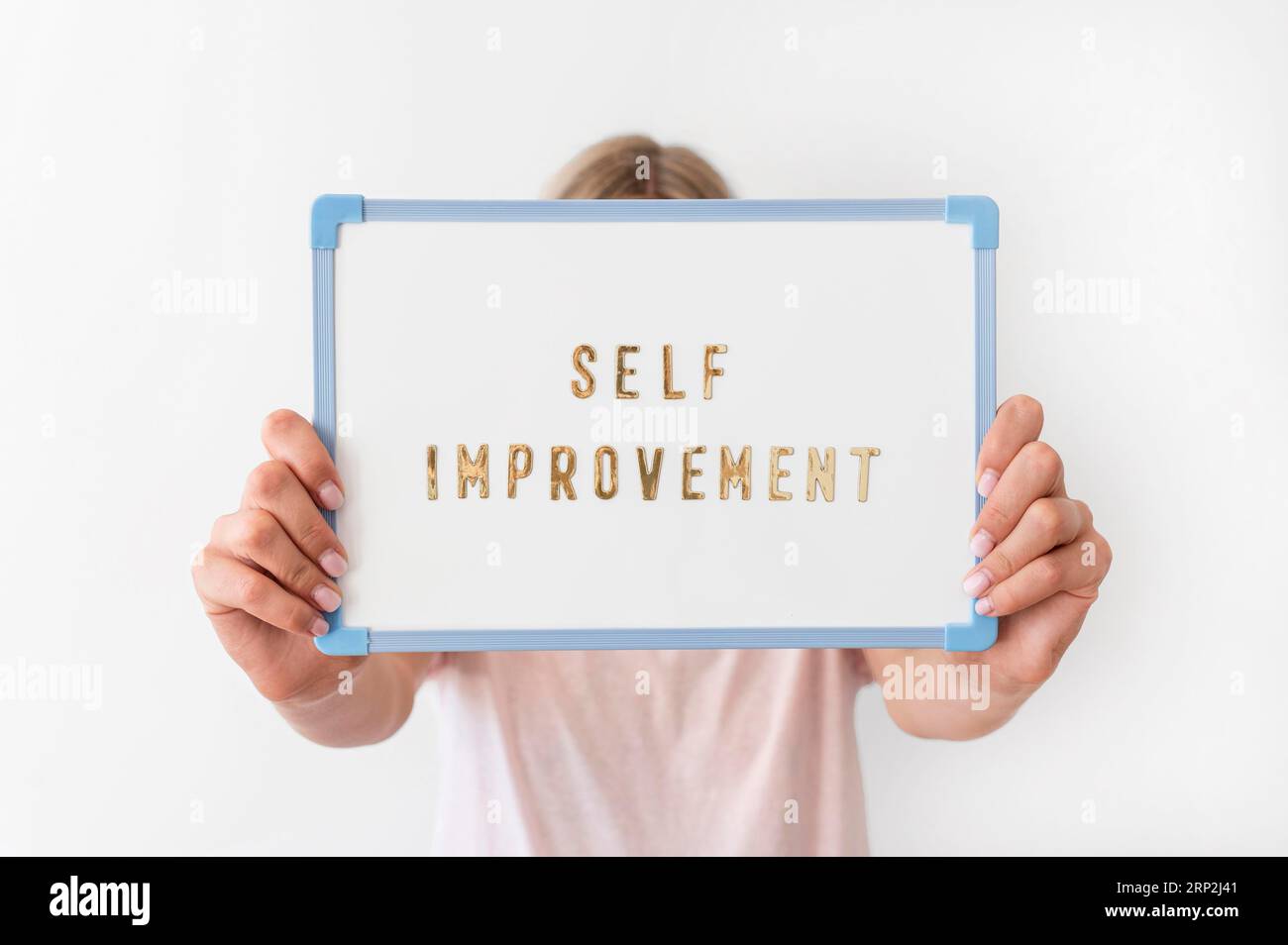 Gros plan message d'auto-amélioration Banque D'Images