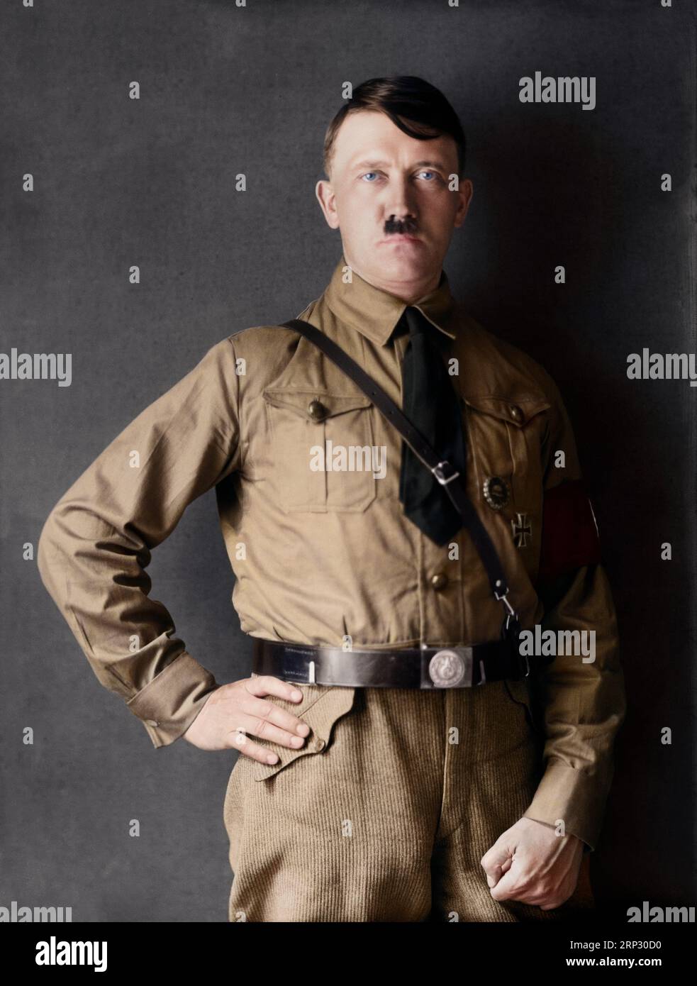 Adolf Hitler en uniforme militaire NSDAP en 1930s. Photographe: Heinrich Hoffmann. Banque D'Images