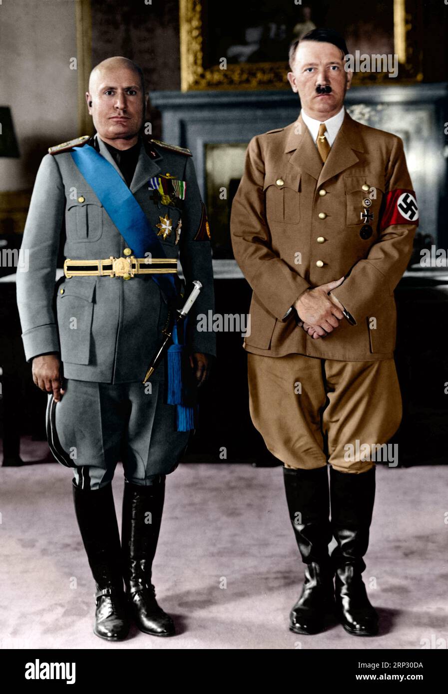 Benito Mussolini et Adolf Hitler lors de la visite de Mussolini à Munich. 19 juin 1940. Hoffmann Heinrich photographe. Selon mes recherches, l'ima Banque D'Images