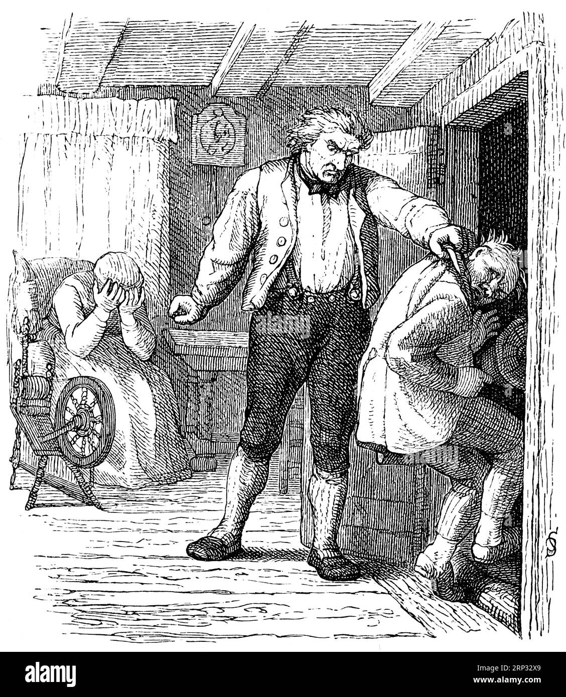 Fritz Reuter (1810) (1874) écrivain et poète bas-allemand, Hanne Nuete un de luette Pudel, Eine Vogel, und Menschengeschichte, Platt, Bas-allemand Banque D'Images