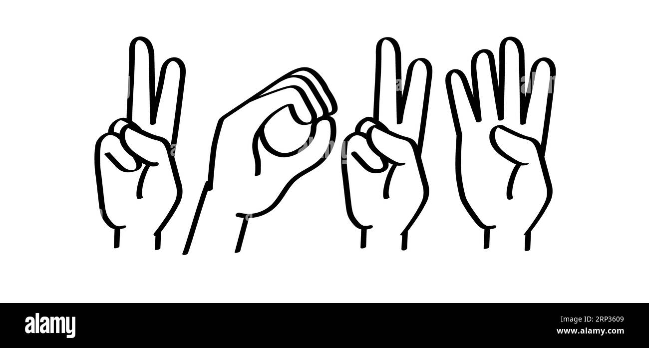 Dessin de bande dessinée en langue des signes sourds, 2024. Dessin animé sur la surdité