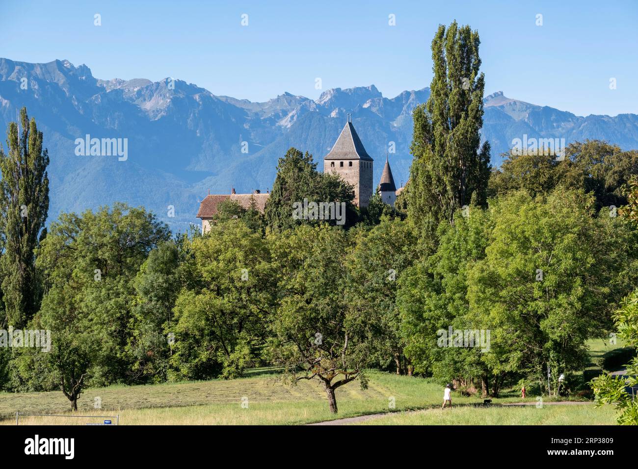 Château de Blonay, Canton de Vaud, Suisse. Banque D'Images