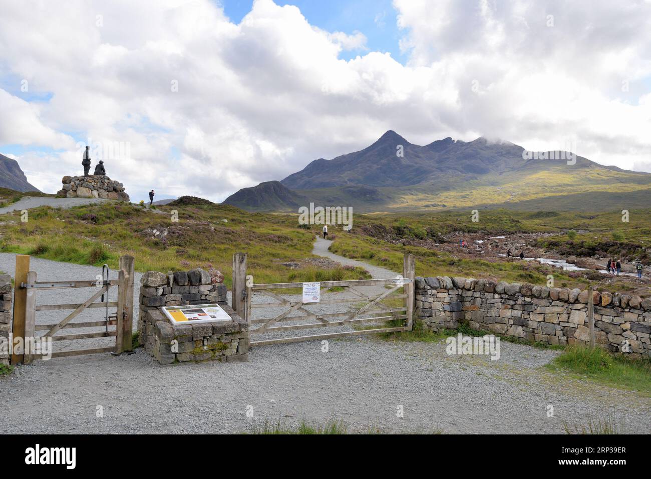 Le monument Collie & Mackenzie , Sligachan, île de Skye. Banque D'Images