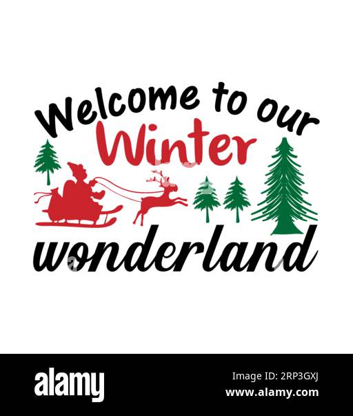 Bienvenue à notre conception de t-shirt typographie pays des merveilles d'hiver, mariage de la conception de t-shirt typhographie de noël, impression de t-shirt, conception de t-shirt, joie de noël, jésus Illustration de Vecteur