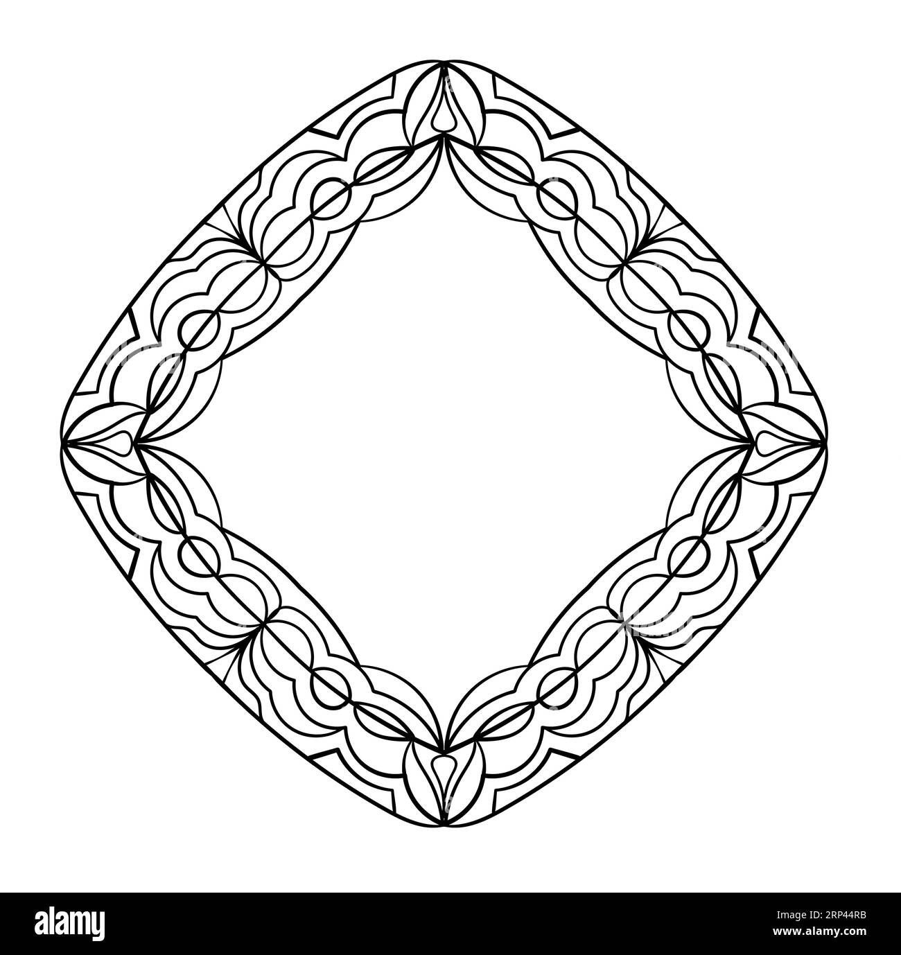 Cadre de doodle abstrait. Illustration vectorielle. Illustration de Vecteur